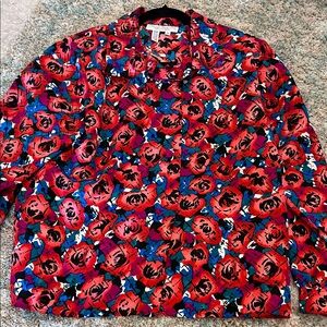 Floral Red and Blue Men's Shirt
